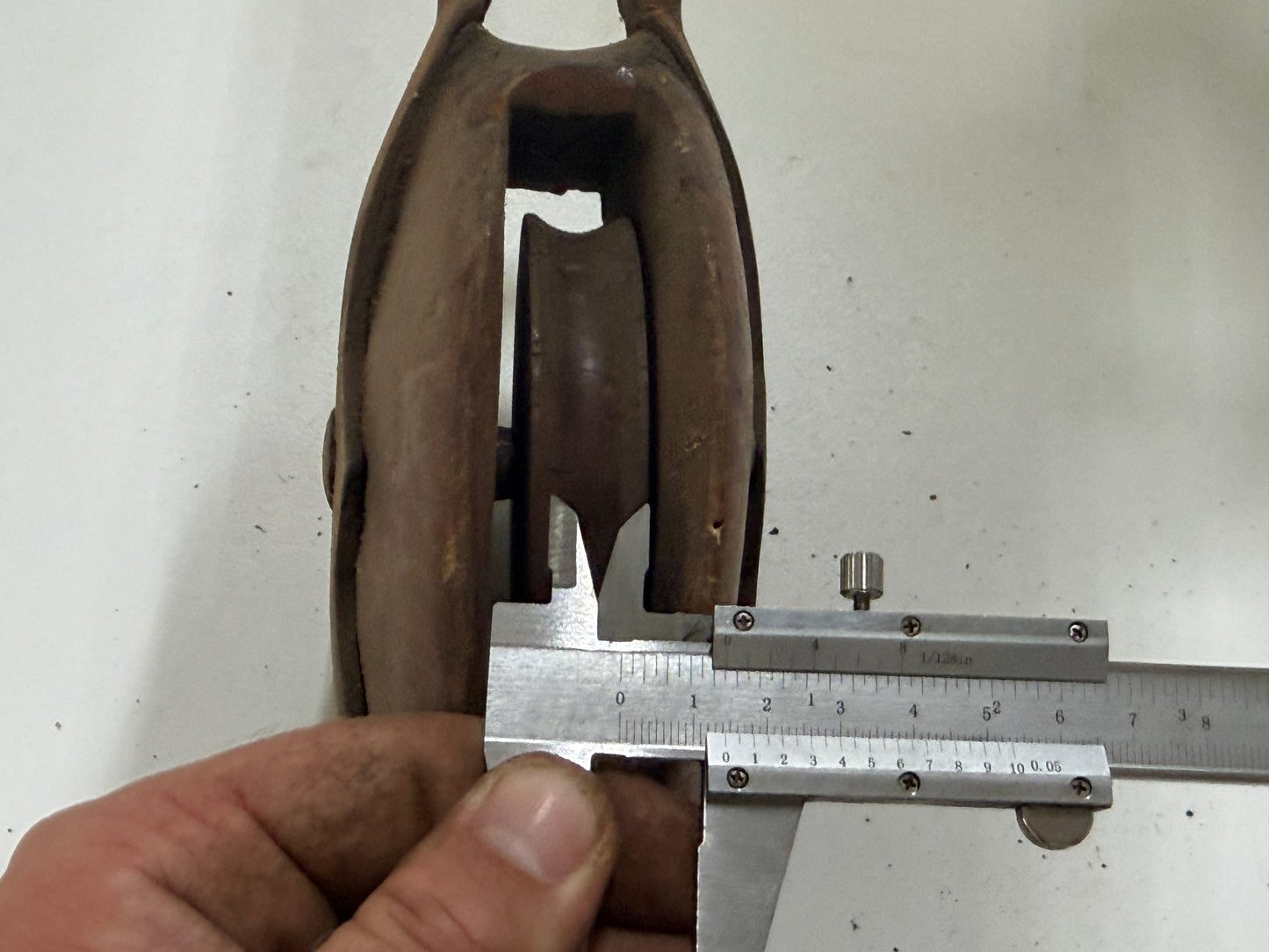 Houten 1 schijfsblok 90 mm tot 14 mm lijn - 41