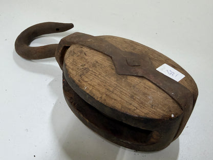 Houten 1 schijfsblok 105 mm tot 18 mm lijn - 43