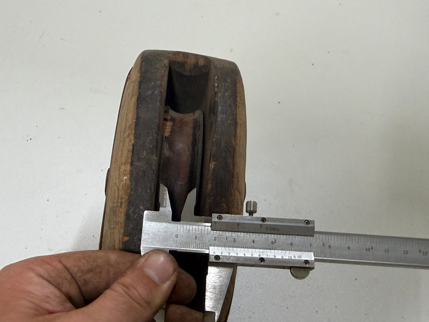 Houten 1 schijfsblok 105 mm tot 18 mm lijn - 43