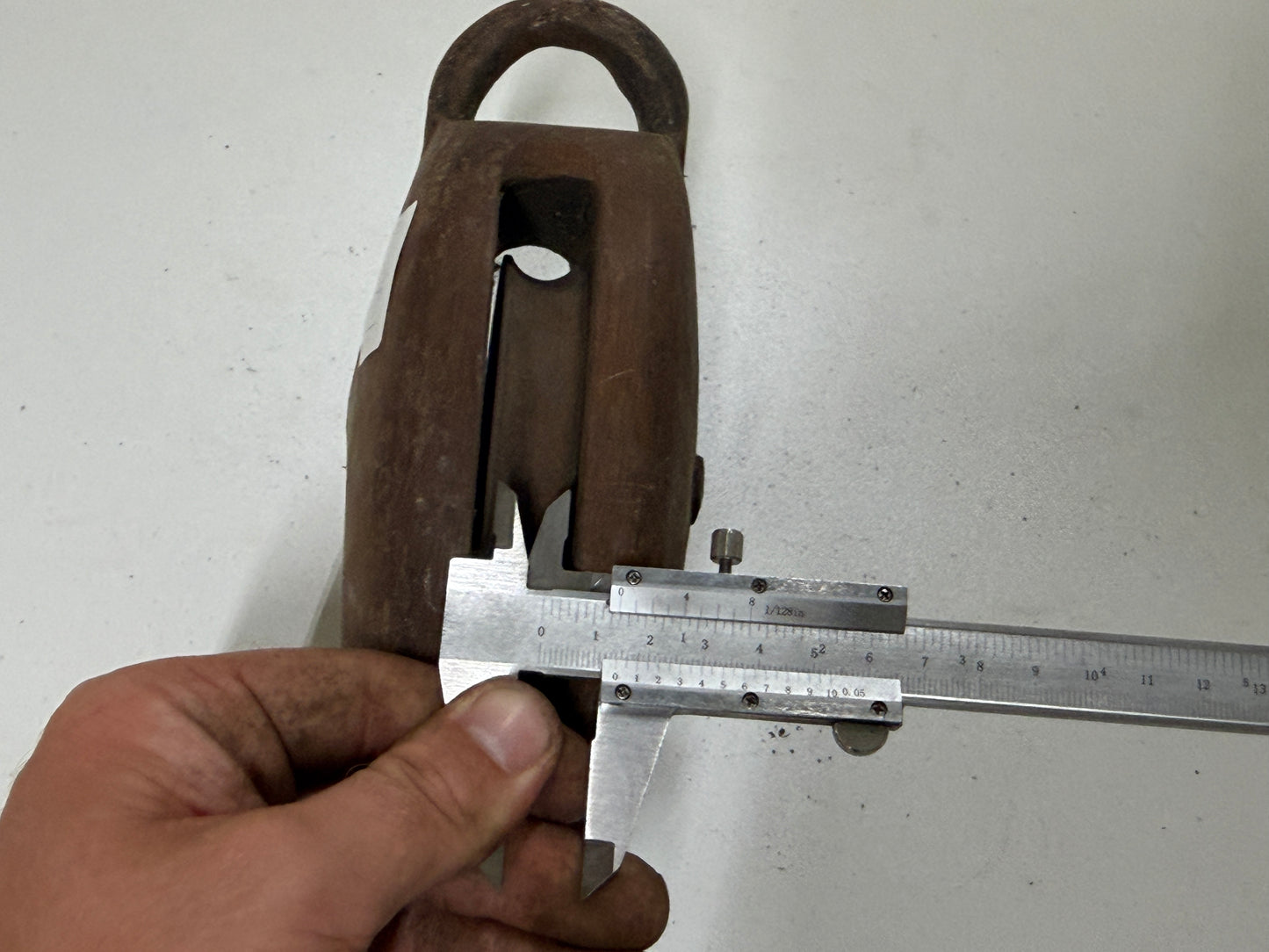 Houten 1 schijfsblok 90 mm tot 14 mm lijn - 44