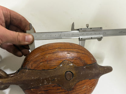 Houten 1 schijfsblok 95 mm tot 14 mm lijn - 45