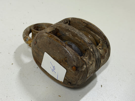 Houten 2 schijfsblok 38 mm tot 12 mm lijn - 46