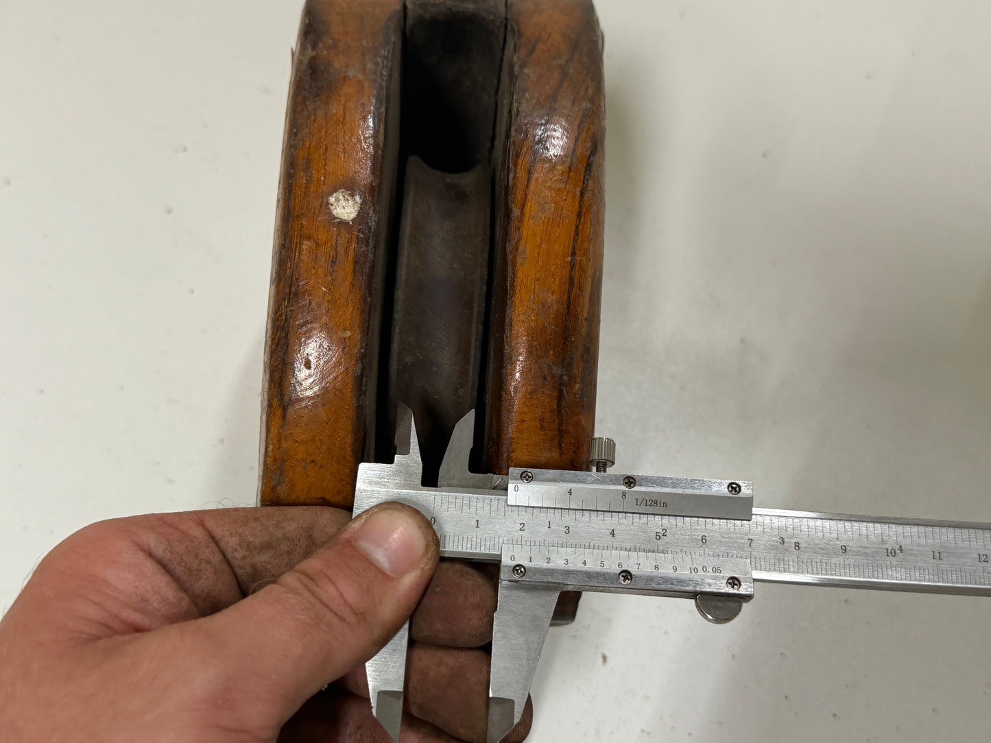 Houten 1 schijfsblok 100 mm lijn tot 18 mm lijn - 47