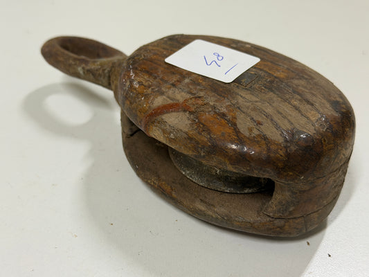 Houten 1 schijfsblok 55 mm tot 12 mm lijn - 48