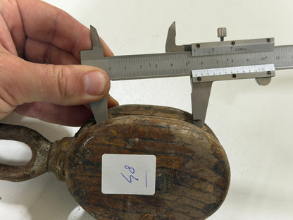 Houten 1 schijfsblok 55 mm tot 12 mm lijn - 48