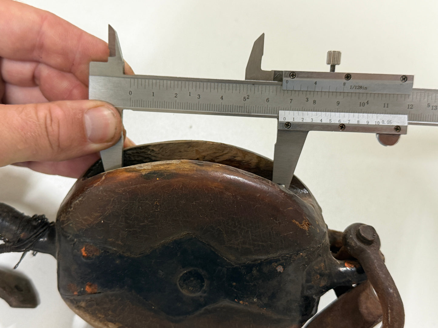 Houten 1 schijfsblok 67 mm tot 13 mm lijn - 49