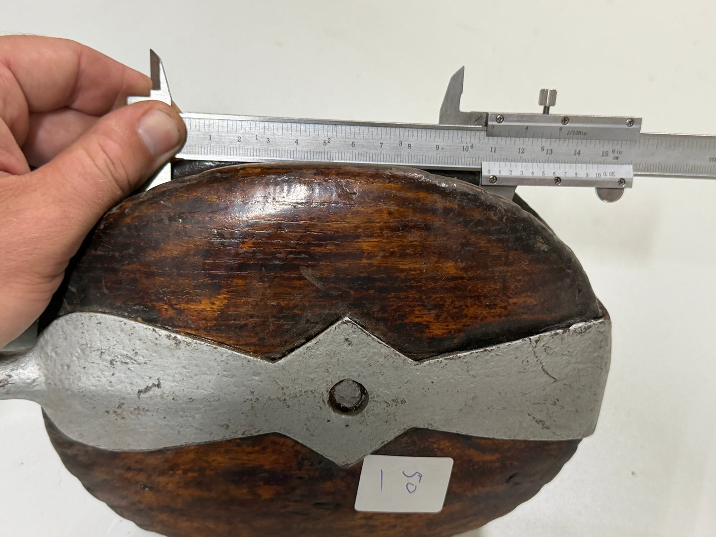 Houten 1 schijfsblok 110 mm tot 18 mm - 50