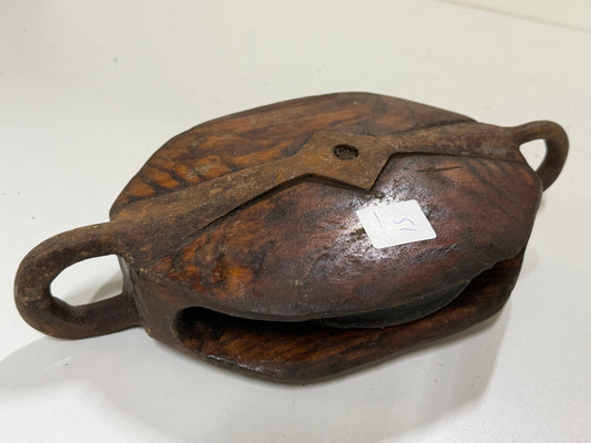 Houten 1 schijfsblok 140 mm tot 15 mm lijn - 51