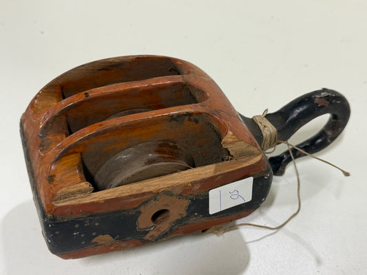 Houten 3 schijfsblok 75 mm tot 18 mm lijn - 56