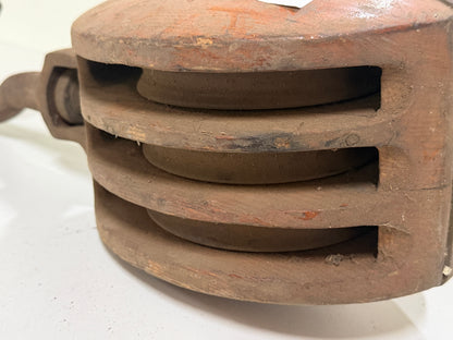Houten 3 schijfsblok 150 mm tot 17 mm lijn - 57