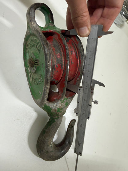 2 schijfs stalen blok 82 mm tot 16 mm lijn