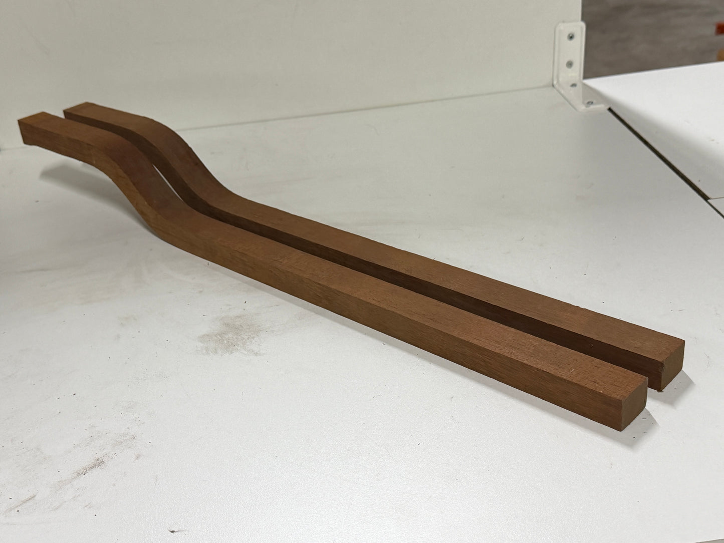 Teakhouten balkjes met boog 720 x 32 x 26 mm