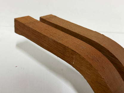 Teakhouten balkjes met boog 720 x 32 x 26 mm