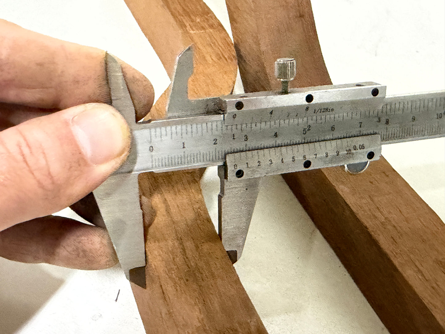 Teakhouten balkjes met boog 720 x 32 x 26 mm
