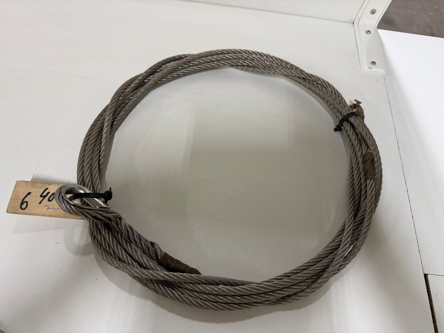 Staaldraad/verstaging 640 mm 7 mm met oog