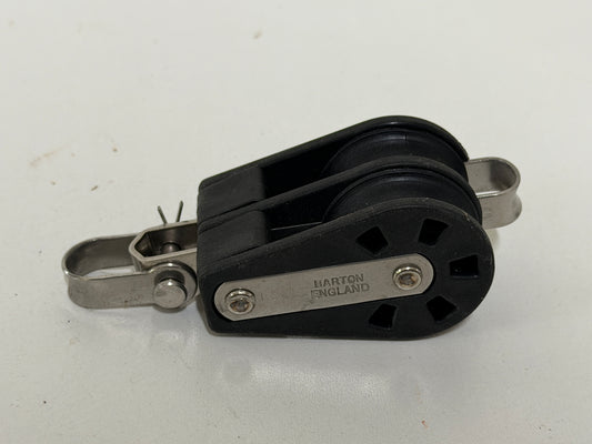 Barton 2 schijfsblok gelagerd, hondvot 45 mm tot 10 mm lijn - NIEUW