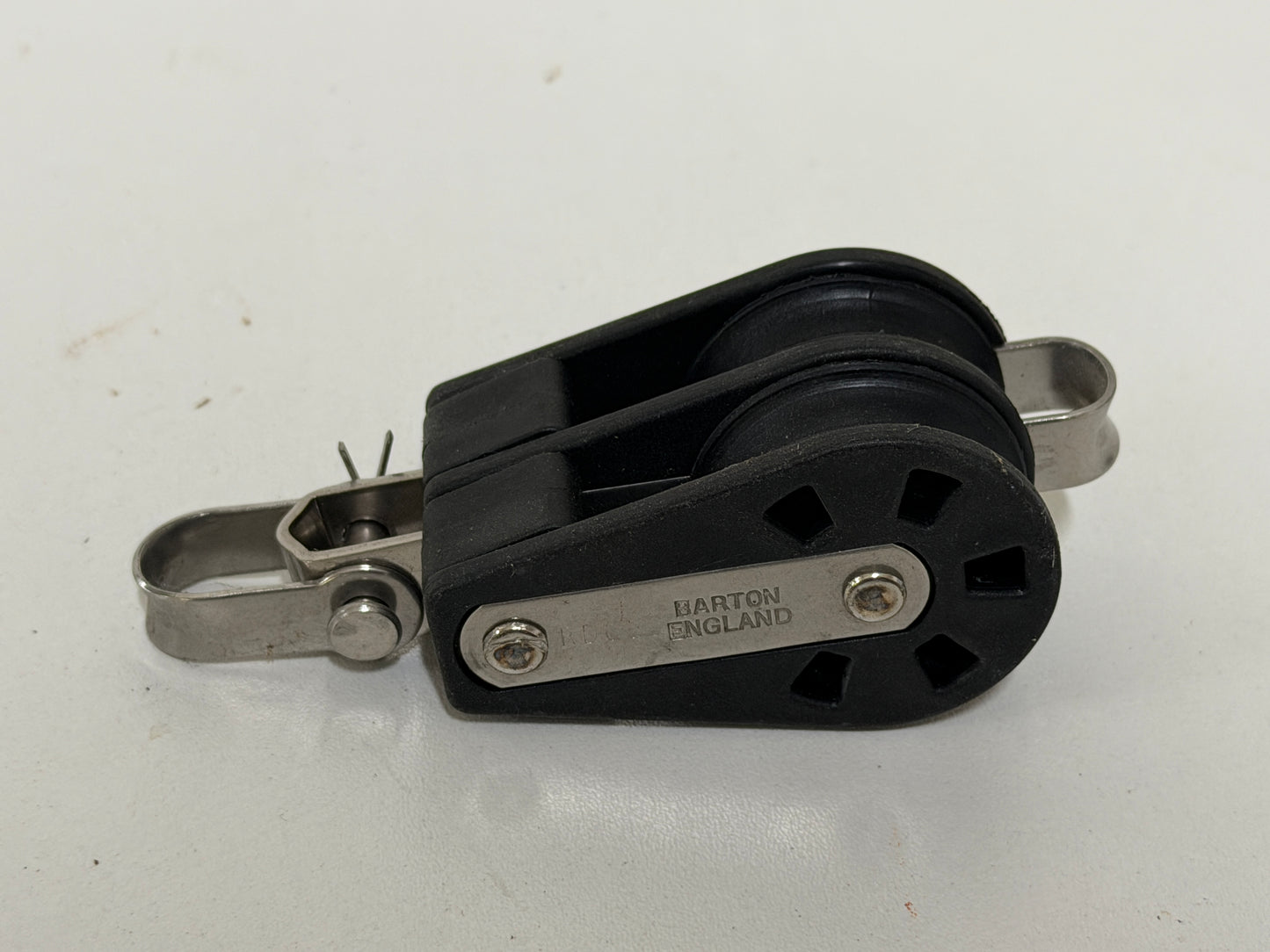 Barton 2 schijfsblok gelagerd, hondsvot 35 mm tot 9 mm lijn - NIEUW