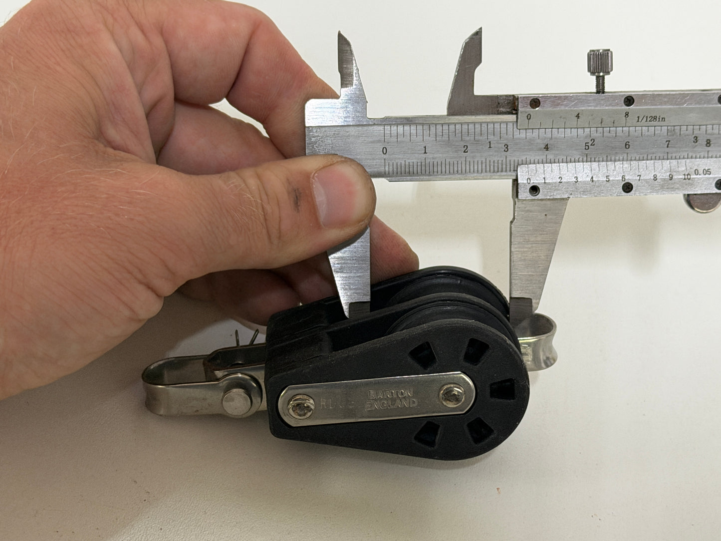Barton 2 schijfsblok gelagerd, hondsvot 35 mm tot 9 mm lijn - NIEUW