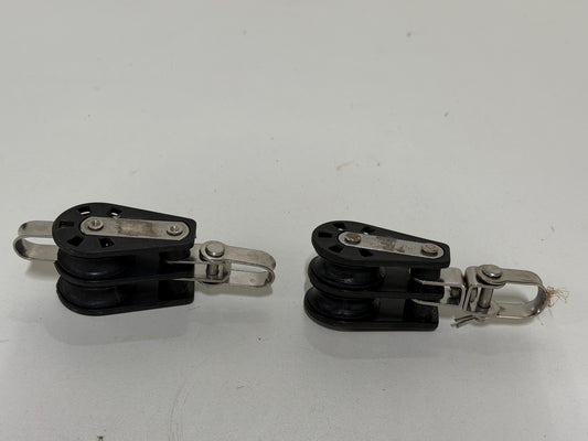 2 x Barton 2 schijfsblok gelagerd 30 mm tot 7 mm lijn