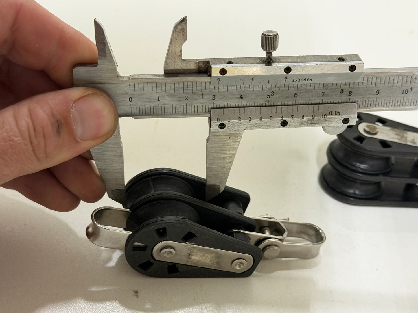 2 x Barton 2 schijfsblok gelagerd 30 mm tot 7 mm lijn