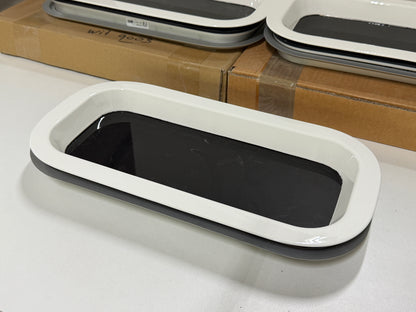 Gebo patrijspoort vast 375 x 175 mm WIT - NIEUW
