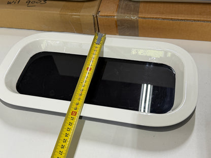 Gebo patrijspoort vast 375 x 175 mm WIT - NIEUW