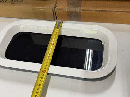 Gebo patrijspoort vast 375 x 175 mm WIT - NIEUW