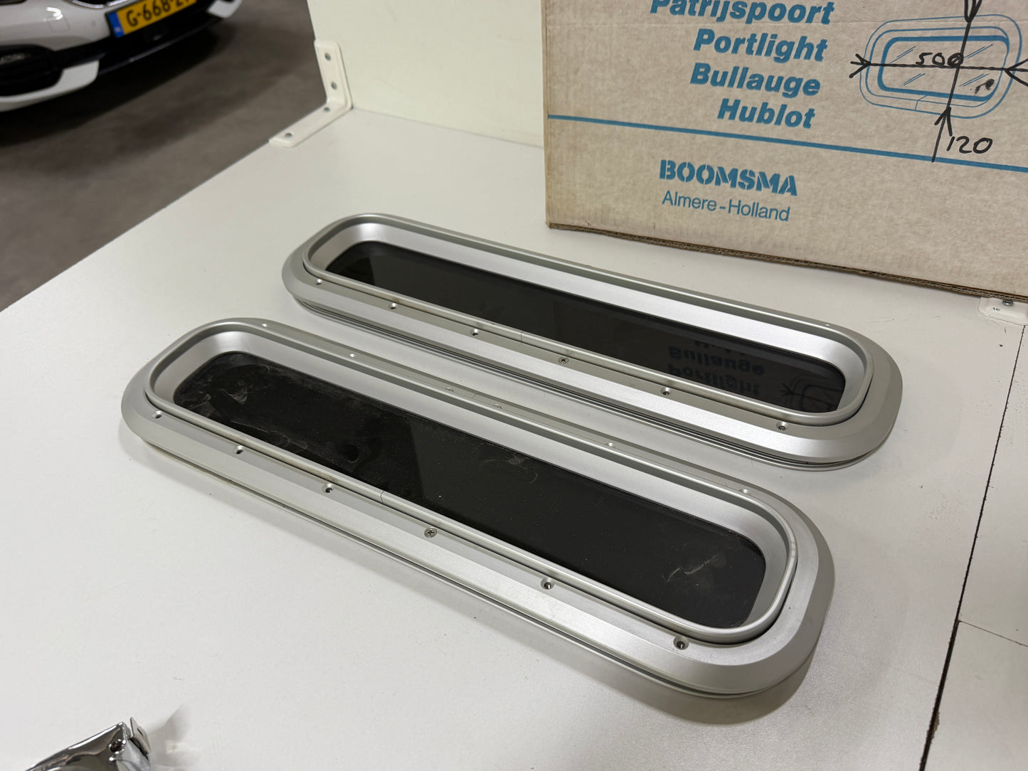 Gebo patrijspoort vast 500 x 120 mm - NIEUW