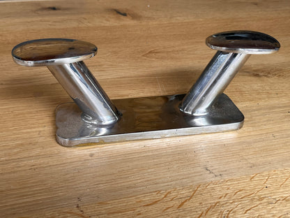 RVS bolder / kikker op voetplaat 195 x 65 mm