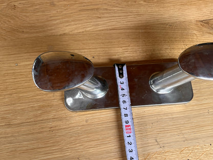 RVS bolder / kikker op voetplaat 195 x 65 mm