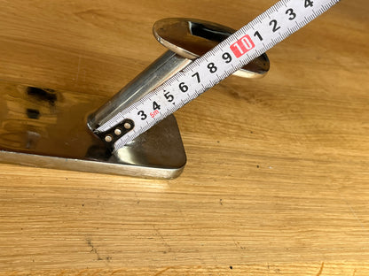 RVS bolder / kikker op voetplaat 195 x 65 mm