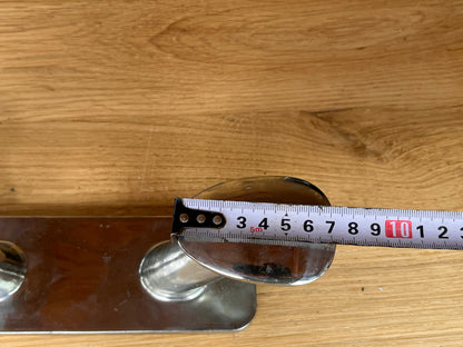 RVS bolder / kikker op voetplaat 195 x 65 mm