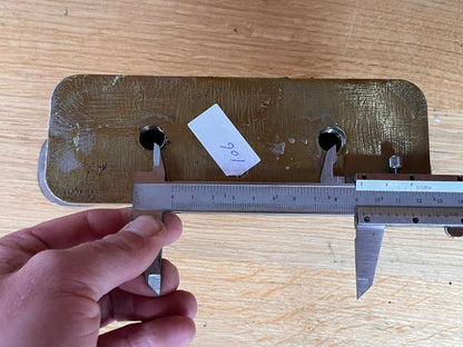 RVS bolder / kikker op voetplaat 195 x 65 mm