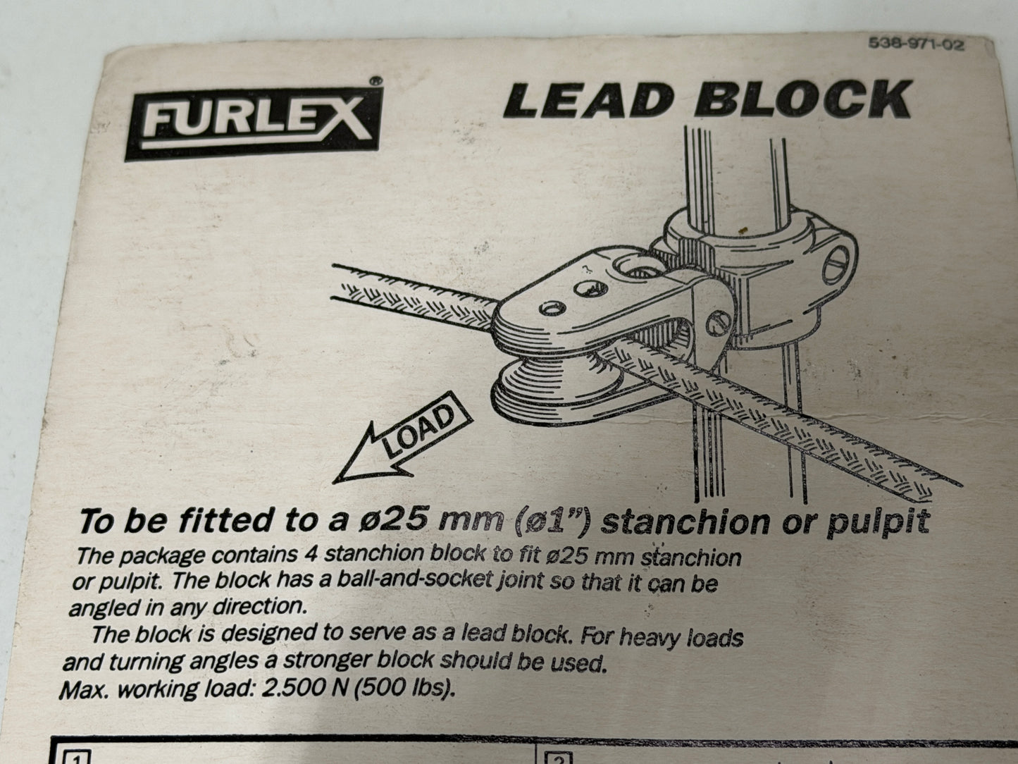 Nieuw Selden/Furlex rolfok geleider blok / scepterblok