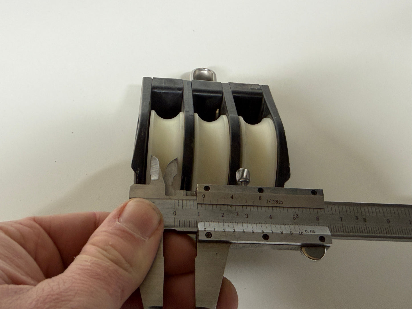 HYE 3 schijfs blok 50 mm schijf 12 mm lijn