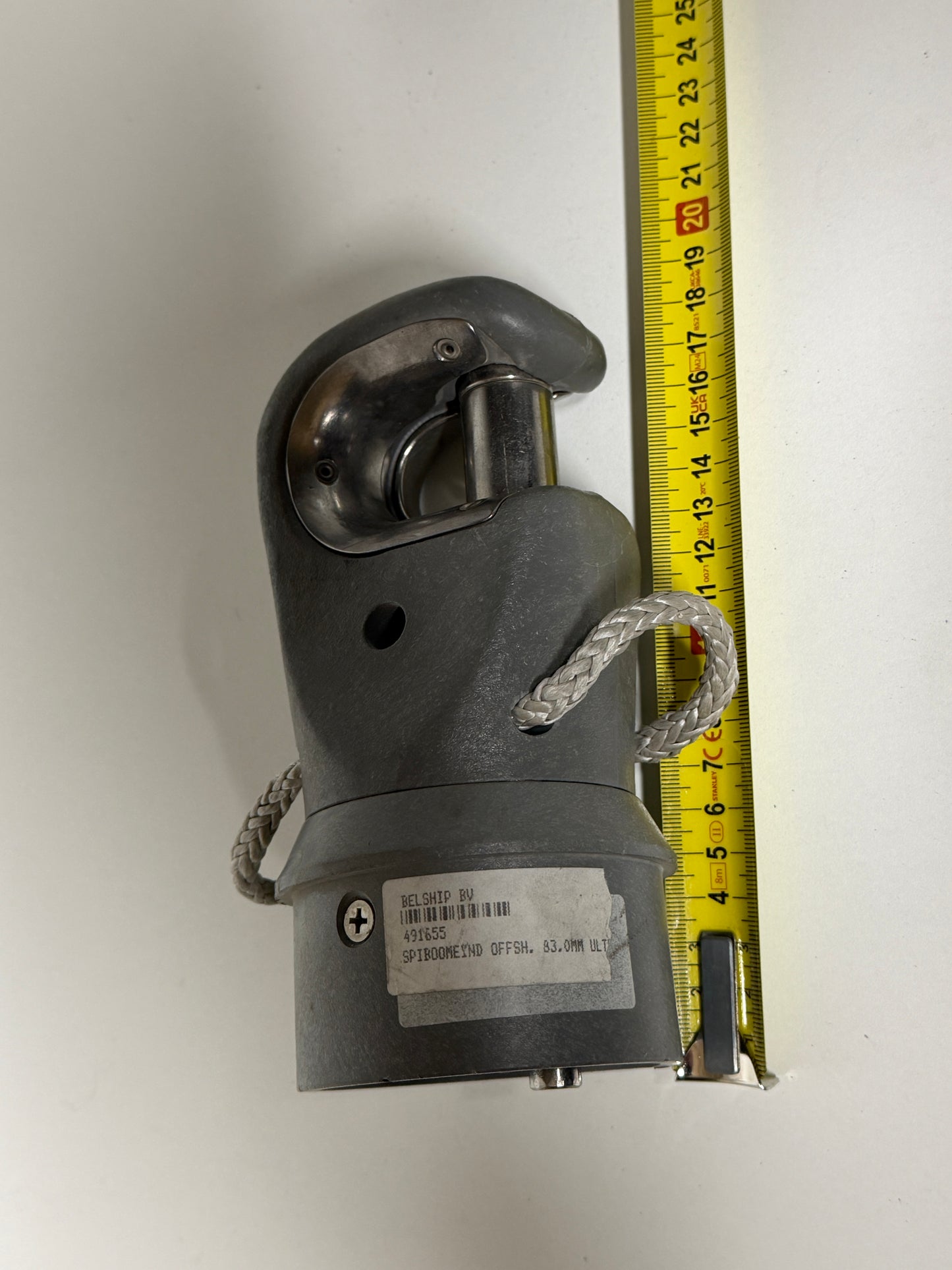 Spiboom eind / spi boom beslag 83 mm