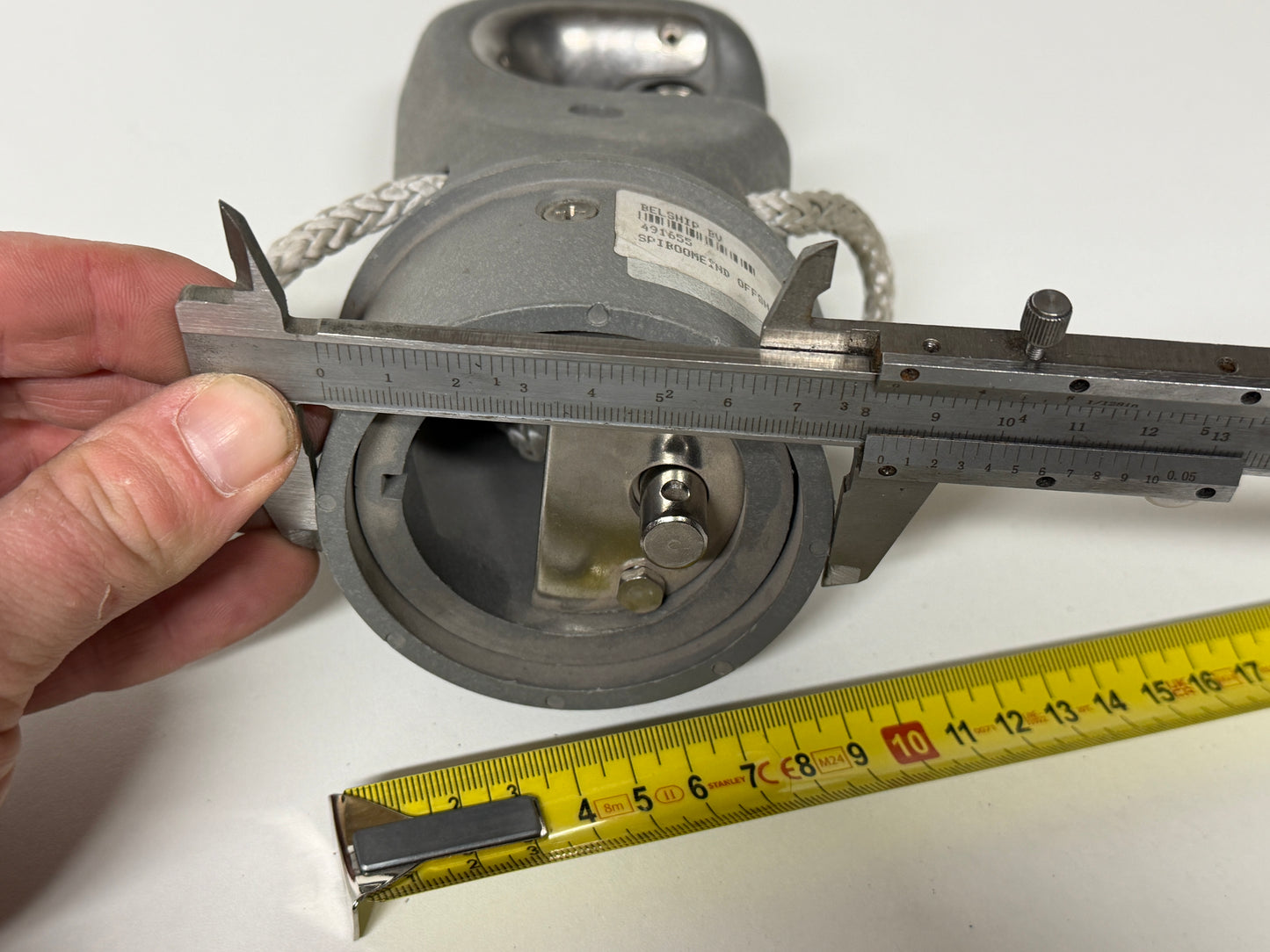 Spiboom eind / spi boom beslag 83 mm