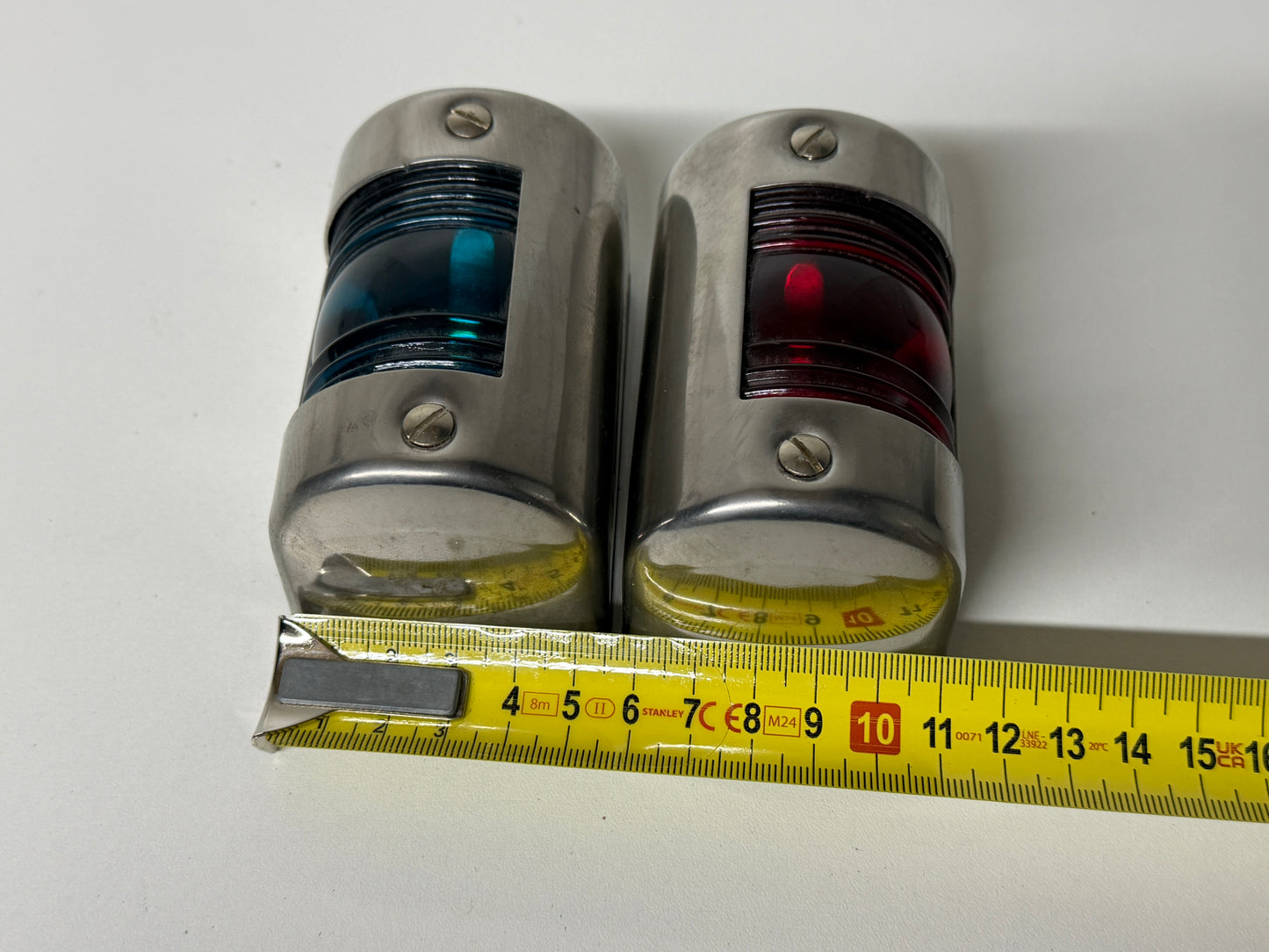 Rood en groen navigatie verlichting zonder vitting