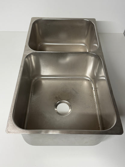 Nieuwe Dubbele Rechthoekige wasbak RVS 600 x 320 mm