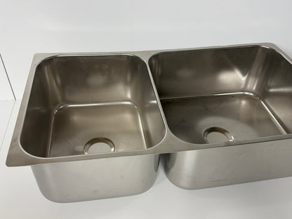 Nieuwe Dubbele Rechthoekige wasbak RVS 600 x 320 mm