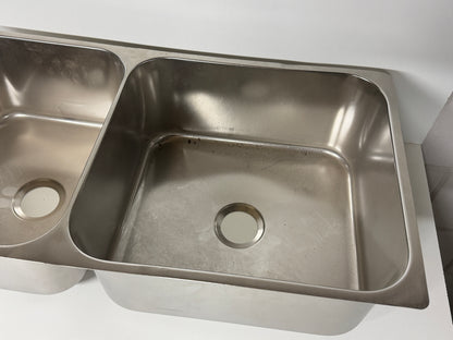 Nieuwe Dubbele Rechthoekige wasbak RVS 600 x 320 mm