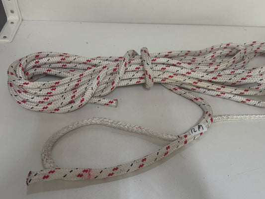 12 meter schoot/val/lijn met lus 12 mm