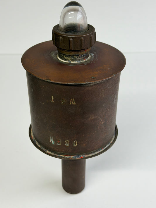 Antieke reddingslamp / opsporingslamp van brons