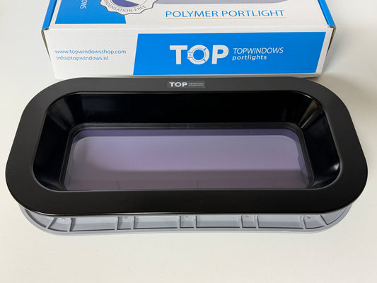 TOPwindows rechthoekige klappende kunststof patrijspoort 375 x 175mm