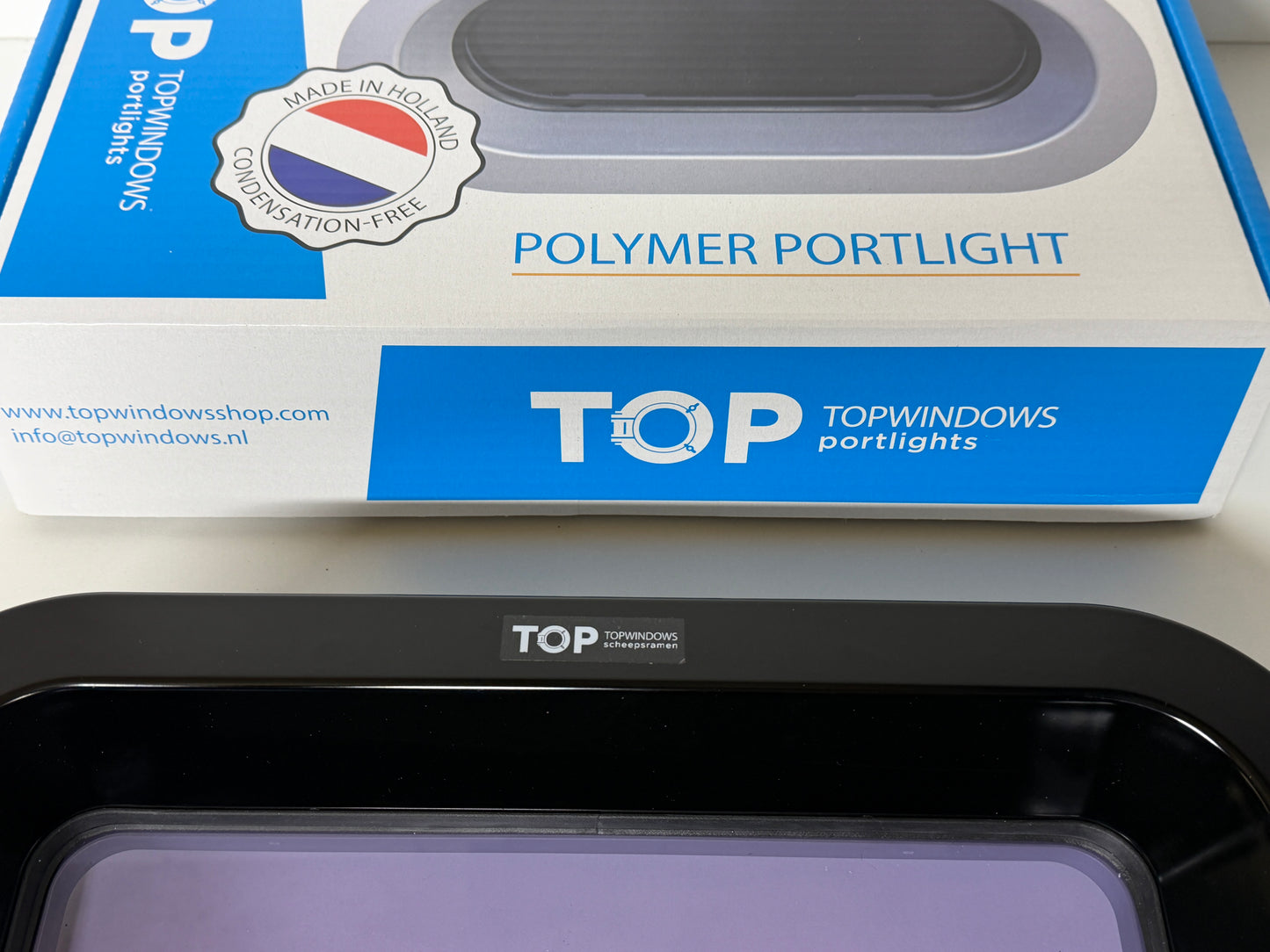 TOPwindows rechthoekige klappende kunststof patrijspoort 375 x 175mm