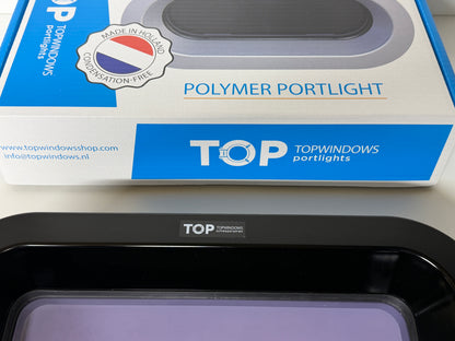 TOPwindows rechthoekige klappende kunststof patrijspoort 375 x 175mm