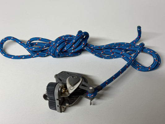 Lewmar 1 schijfs blok 40 mm met hondsvot en draaiwartel en klem