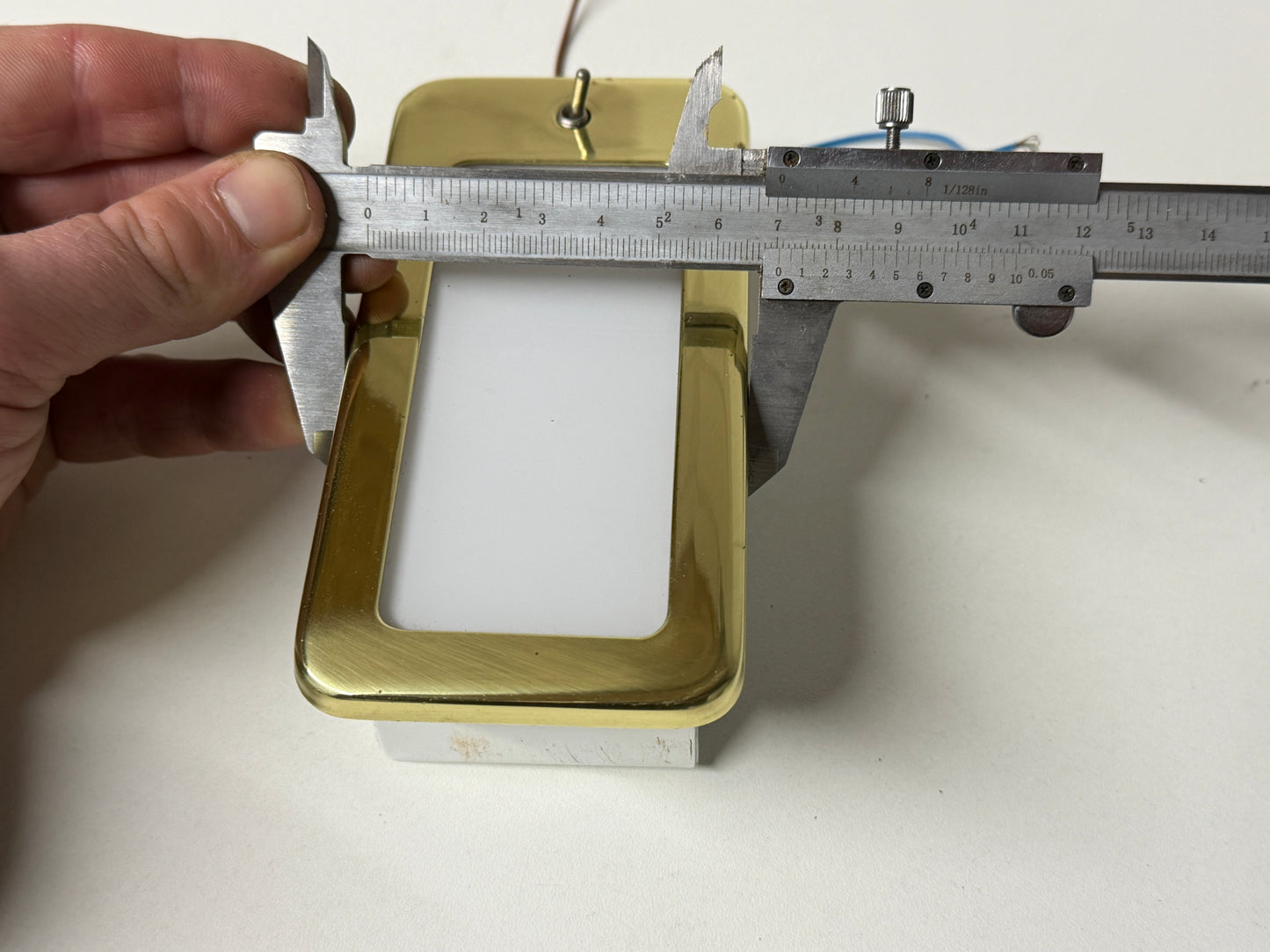 Messing lampje voor in de boot 140x70mm