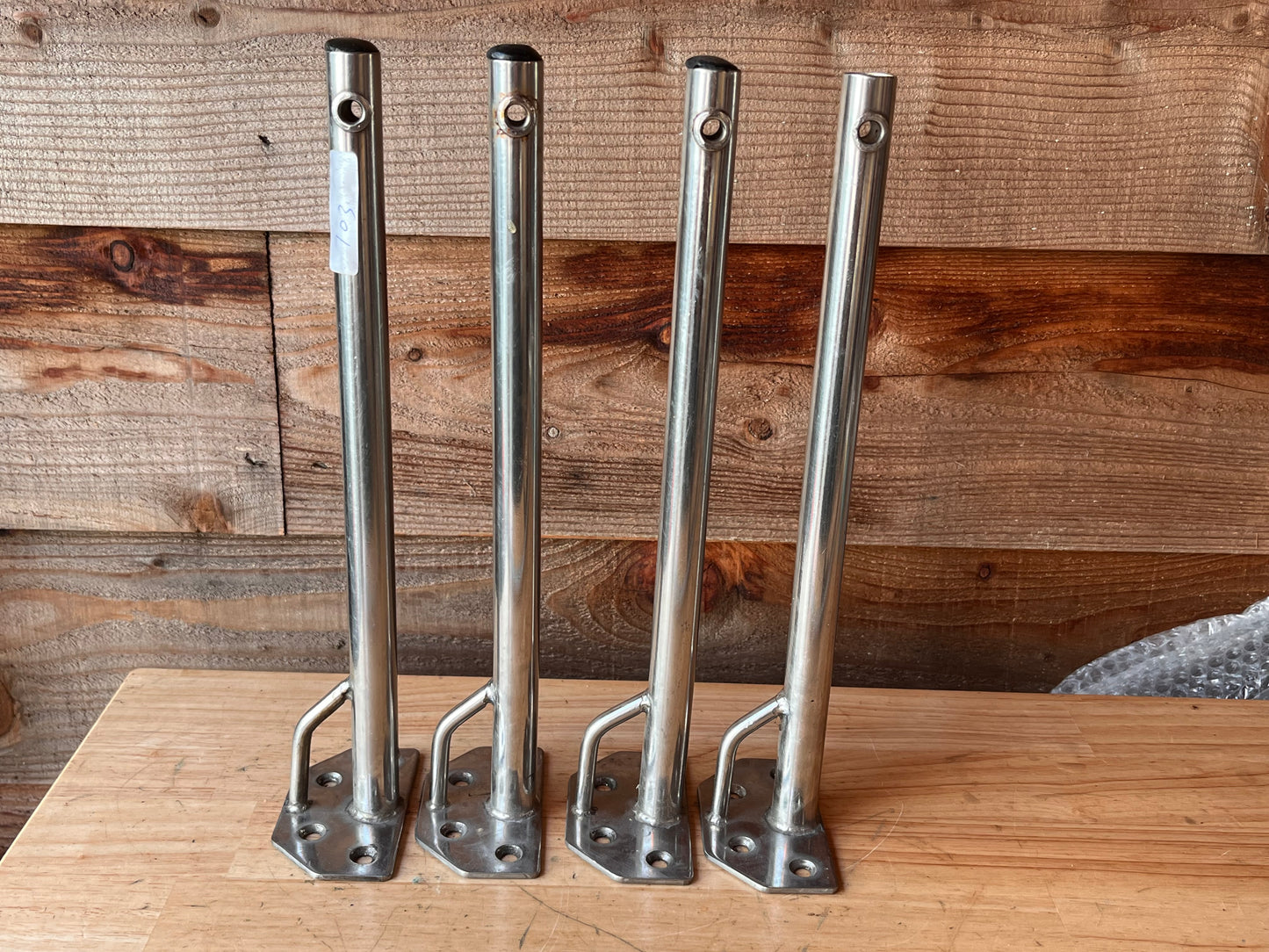 4 RVS scepters 32 cm