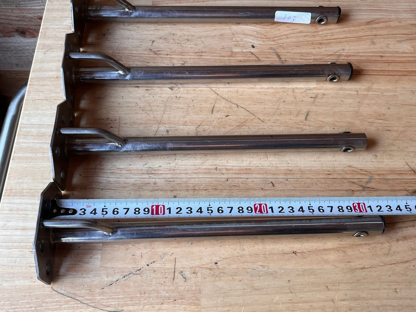 4 RVS scepters 32 cm